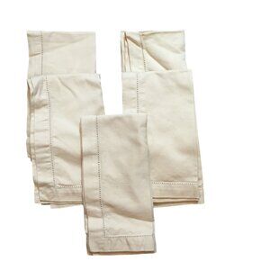 Williams-Sonoma Cotton Cream Napkins Set Of 5 19x18